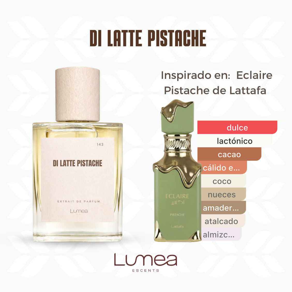 Di latte Pistache (inspirada en: Eclaire Pistache de Lattafa)