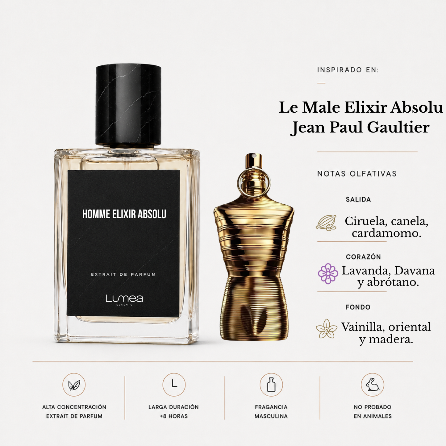 Homme Elixir Absolu (inspirado en Le Male Elixir Absolu de Jean Paul Gaultier)