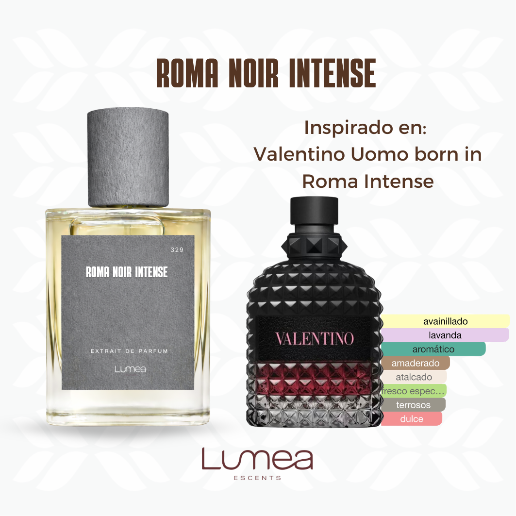 Roma Noir Intense (inspirada en: Uomo Born in Roma intense de Valentino )