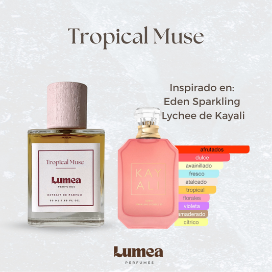 Tropical Muse (Inspirado en:  Eden Sparkling  Lychee de Kayali)
