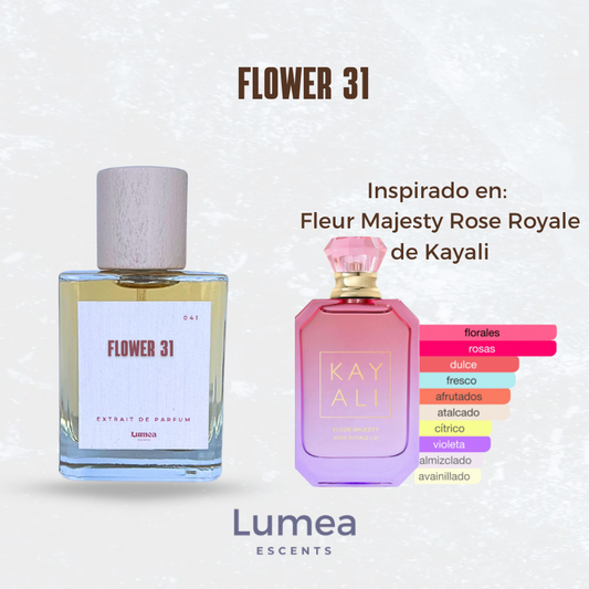 Flower 31 (Inspirado en:  Fleur Majesty Rose Royale de Kayali)