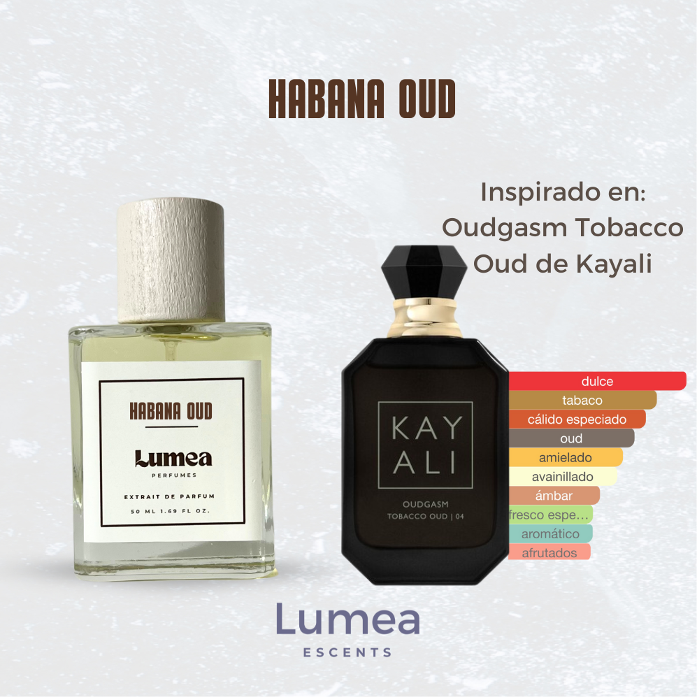 Habana Oud (inspirado en Oudgasm Tobacco Oud de Kayali)