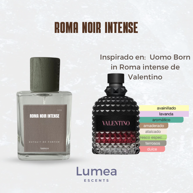 Roma Noir Intense (inspirada en: Uomo Born in Roma intense de Valentino )