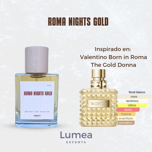 Roma Nights Gold (Inspirado en:  Born in Roma the Gold Donna de Valentino)