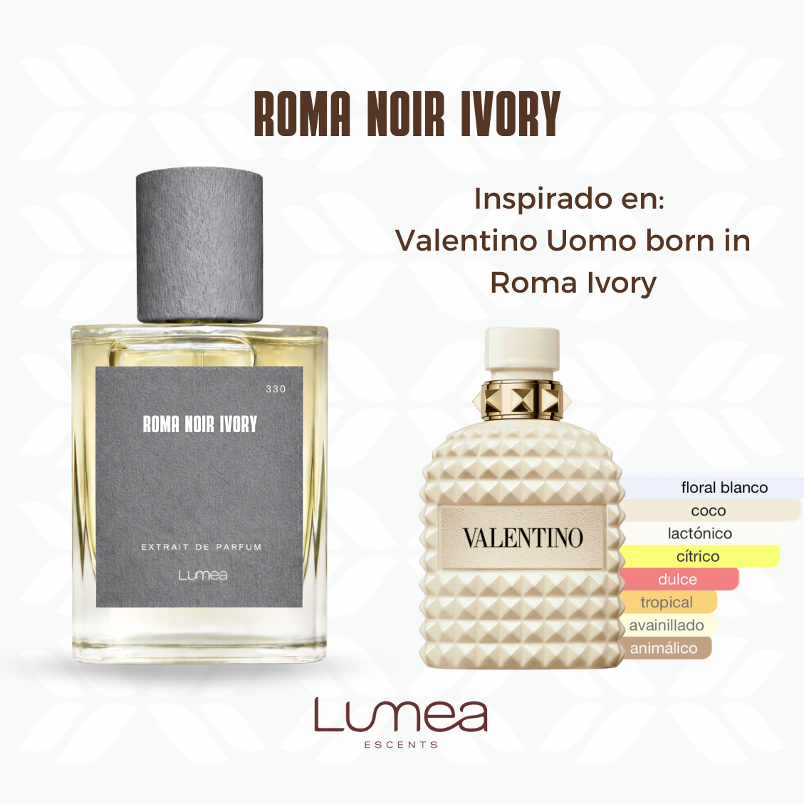 Roma Noir Ivory (inspirada en: Valentino Uomo Born in Roma Ivory de Valentino )