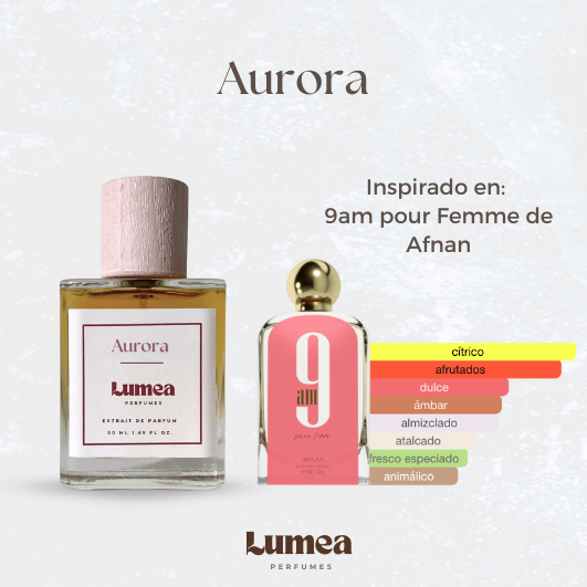 Aurora (Inspirado en: 9AM Pour Femme de Afnan)
