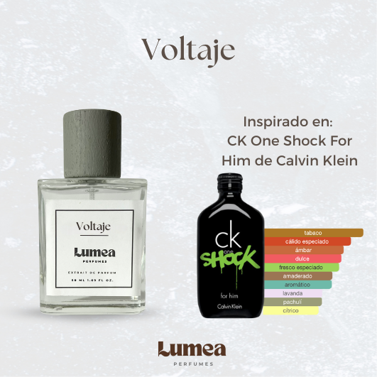Voltaje (Inspirado en: CK One Shock For Him de Calvin Klein)