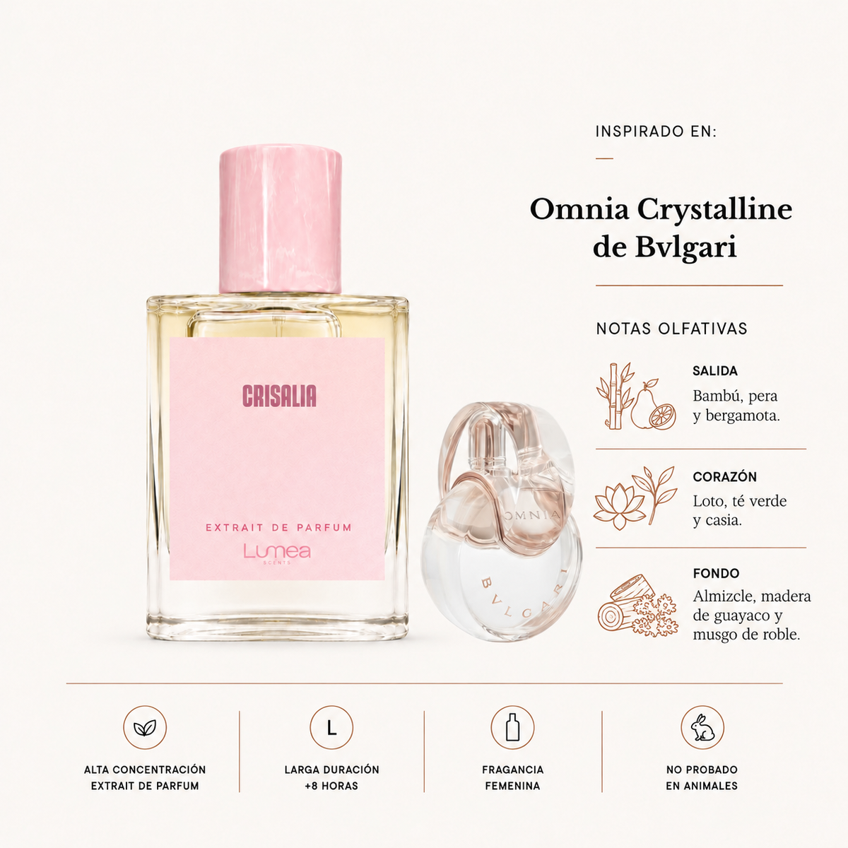Crisalia (inspirada en: Omnia Crystalline de Bvlgari)