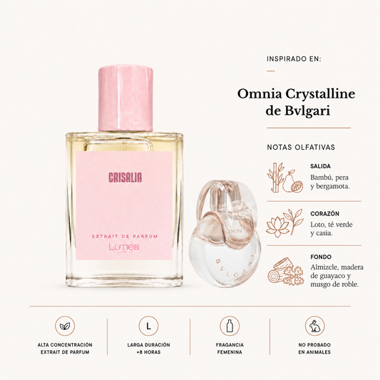 Crisalia (inspirada en: Omnia Crystalline de Bvlgari)
