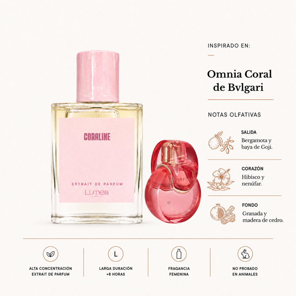 Coraline (Inspirado en: Omnia Coral de Bvlgari)