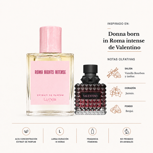 Roma Nights Intense (inspirado en: Valentino Donna Born in Roma Intense