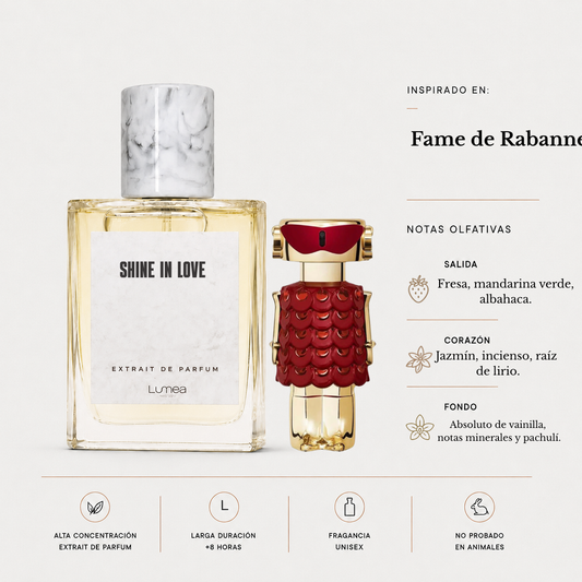 Shine in love (inspirado en: Fame in love de Rabanne)