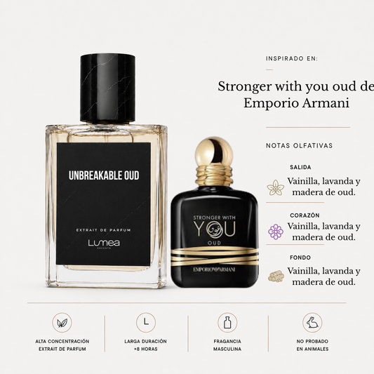 Unbreakable Oud (Inspirado en: Stronger with you Oud de Emporio Armani)