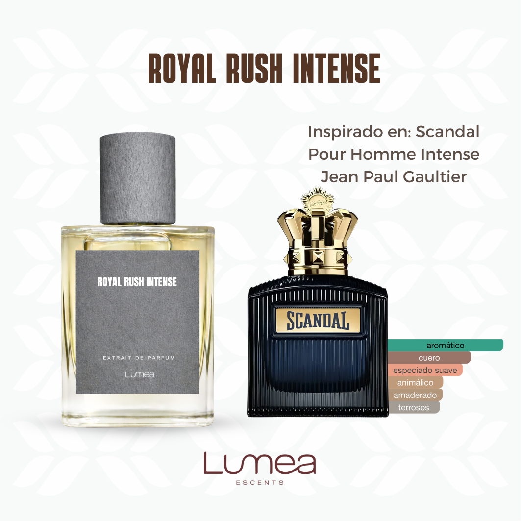 Royal rush intense (Inspirado en: Scandal Pour Homme Intense Jean Paul Gaultier)