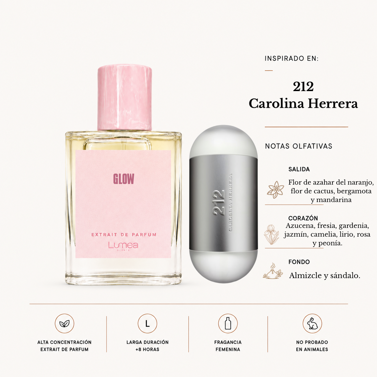 Glow (Inspirado en:  212 de Carolina Herrera)