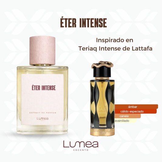 Éter intense (inspirada en: Teriaq intense de Lattafa)