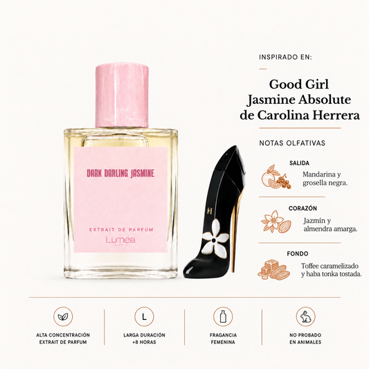 Dark Darling Jasmine (inspirado en: Good Girl Jasmine Absolute de Carolina Herrera)