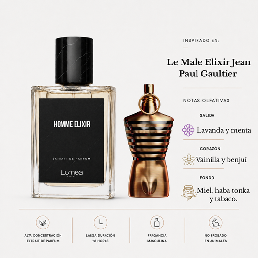 Homme Elixir (inspirado en Le Male Elixir de Jean Paul Gaultier)
