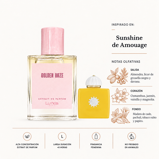 Golden haze (inspirada en Sunshine Woman de Amouage)
