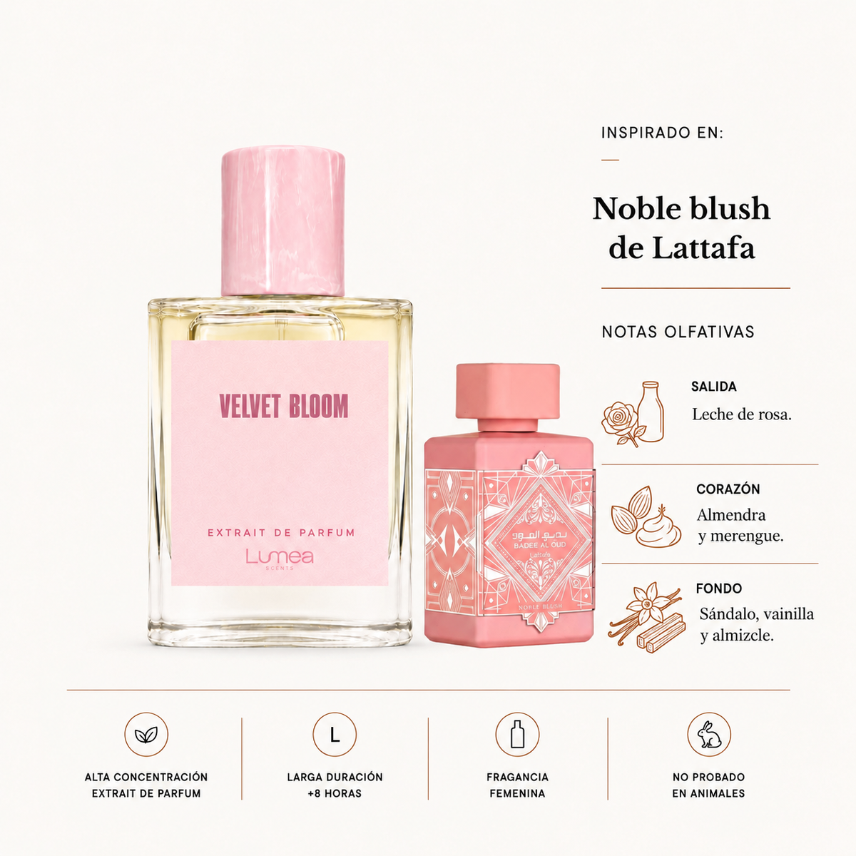Velvet Bloom (Inspirado en: Noble Blush de Lattafa)