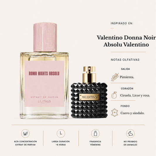 Roma Nights Absolu (inspirado en: Valentino Donna Noir Absolu)